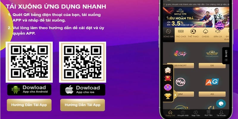 Tải app 6623 cực dễ dàng trên Android